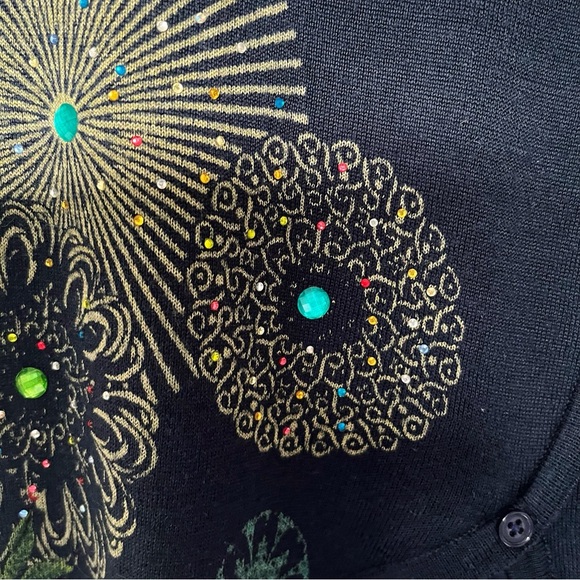 Embroidered Desigual Sweater “Chantale,” marine blue, EUR size M - Picture 4 of 10